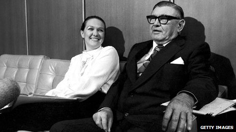 Gina and father Lang Hancock